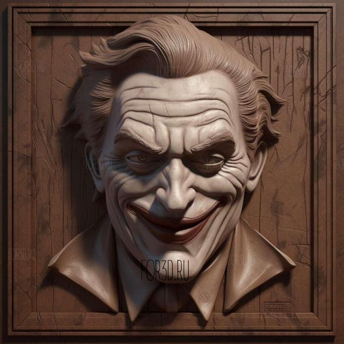 Joker Sketchfab 4 stl model for CNC